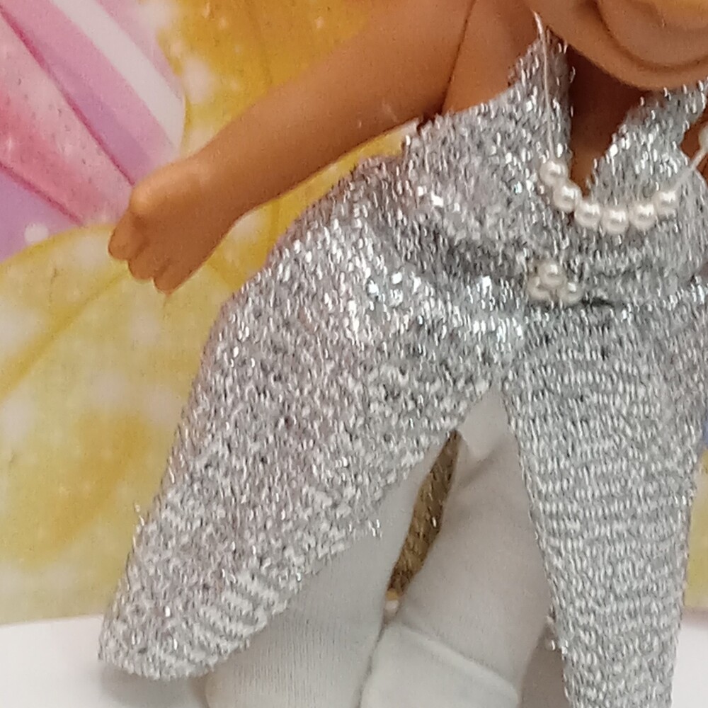 RUSS Tracey Doll Pink Hair Brown Eyes 7 in Poseable 1990s Silver Dress Troll - Picture 5 of 11